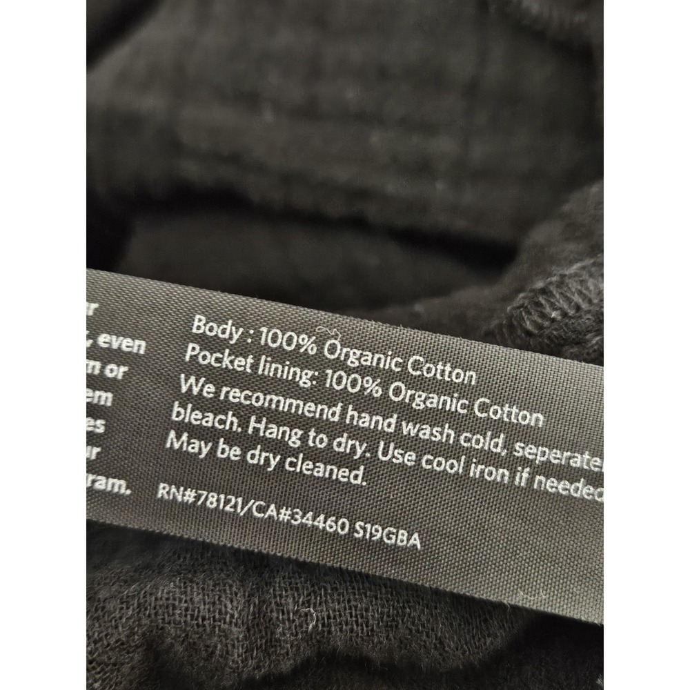 Eileen Fisher Black Cotton Gauze Romper L 100% Cotton One Piece Short Sleeves - Picture 8 of 8